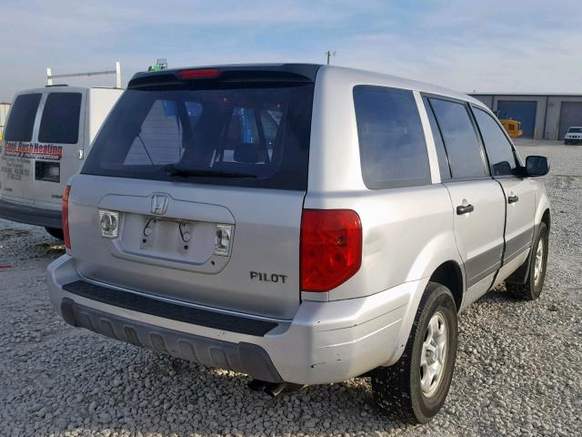 2HKYF18183H566676 - 2003 HONDA PILOT LX SILVER photo 4