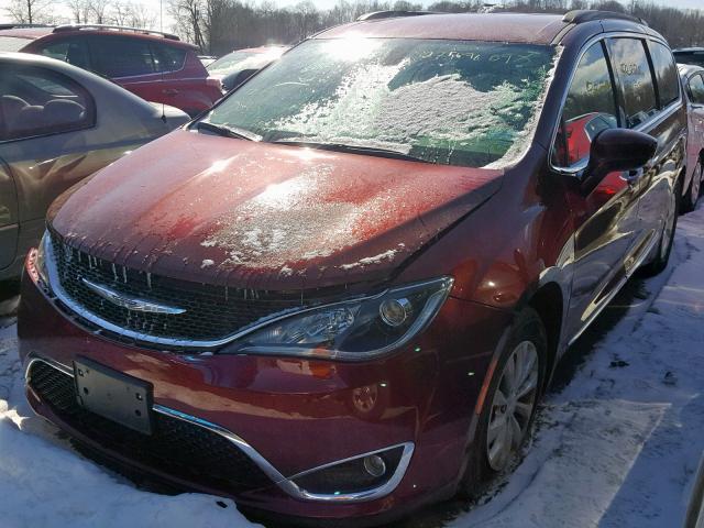 2C4RC1BG9HR684739 - 2017 CHRYSLER PACIFICA T BURGUNDY photo 2