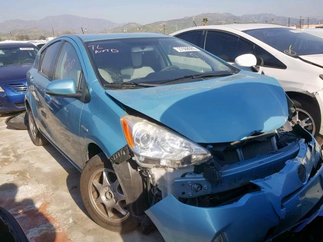 JTDKDTB3XD1049020 - 2013 TOYOTA PRIUS C BLUE photo 1