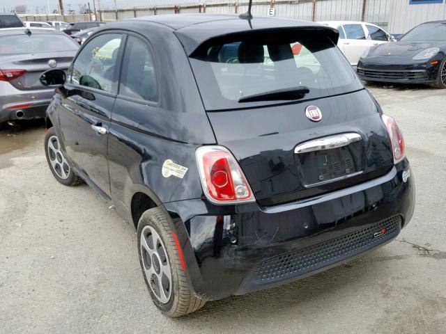 3C3CFFGE3ET294654 - 2014 FIAT 500 ELECTR BLACK photo 3