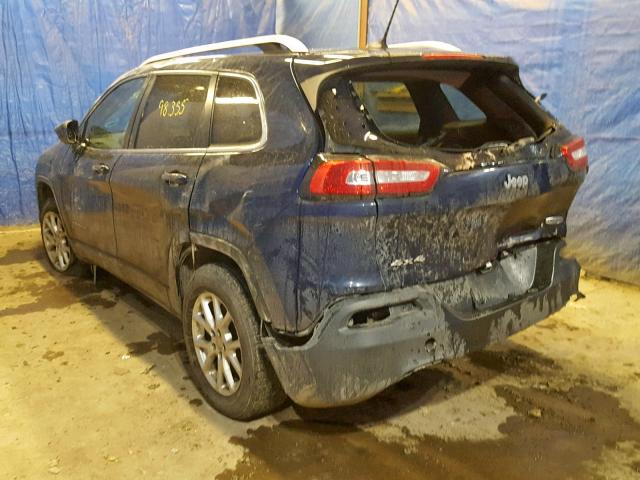 1C4PJMCB3FW767931 - 2015 JEEP CHEROKEE L BLUE photo 3