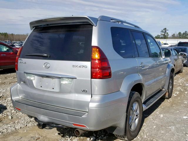 JTJBT20X570135832 - 2007 LEXUS GX 470 SILVER photo 4