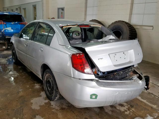 1G8AJ52F83Z117884 - 2003 SATURN ION LEVEL SILVER photo 3