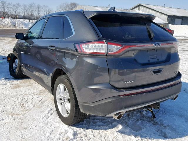 2FMTK4J84FBC23650 - 2015 FORD EDGE SEL GRAY photo 3