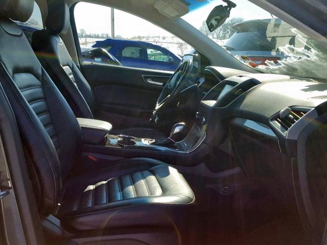 2FMTK4J84FBC23650 - 2015 FORD EDGE SEL GRAY photo 5