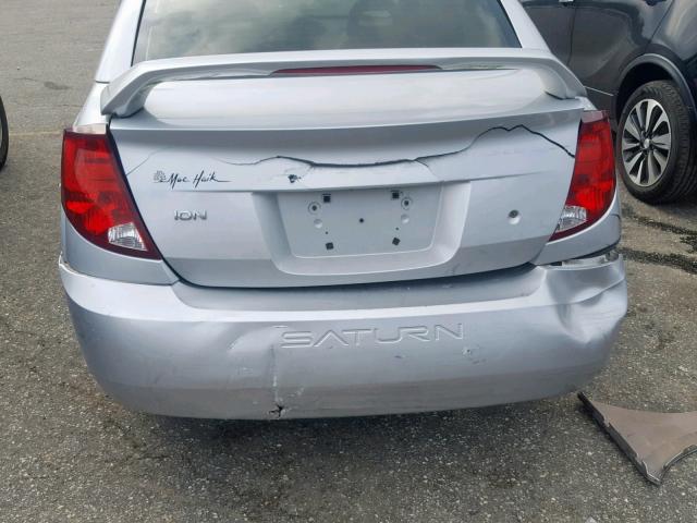 1G8AK52F93Z138210 - 2003 SATURN ION LEVEL SILVER photo 9
