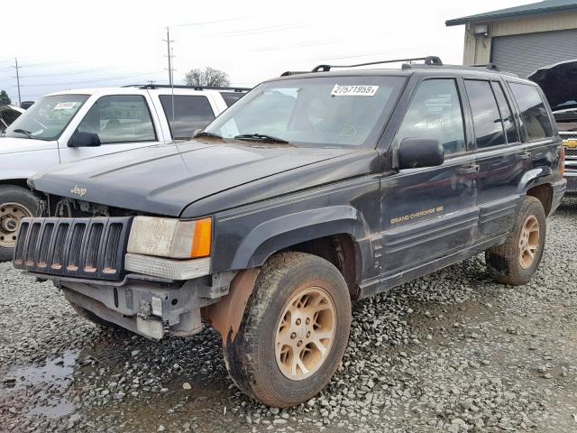 1J4GZ78S7TC243918 - 1996 JEEP GRAND CHER BLACK photo 2