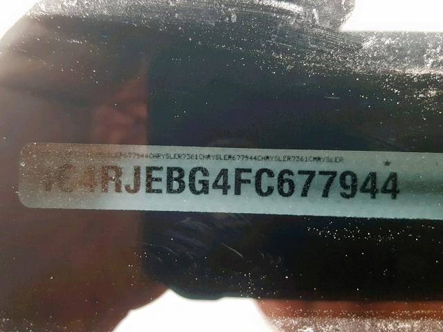 1C4RJEBG4FC677944 - 2015 JEEP GRAND CHER BLACK photo 10