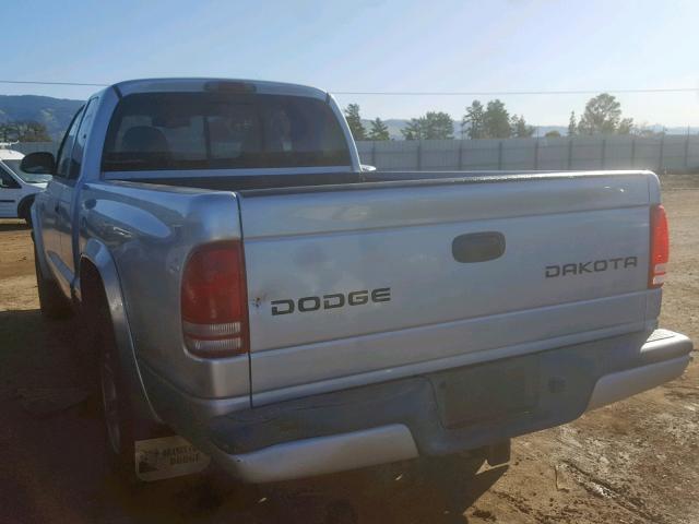 1D7GL32N83S184070 - 2003 DODGE DAKOTA SPO GRAY photo 3