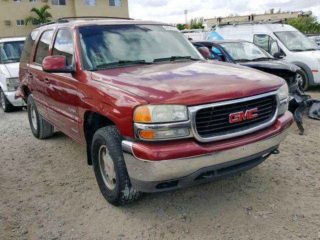 1GKEC13V22R189957 - 2002 GMC YUKON RED photo 1