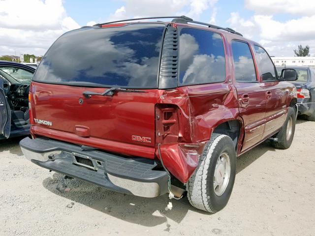 1GKEC13V22R189957 - 2002 GMC YUKON RED photo 4