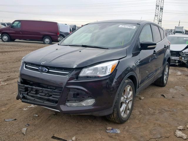 1FMCU9HX0DUB31396 - 2013 FORD ESCAPE SEL BLACK photo 2