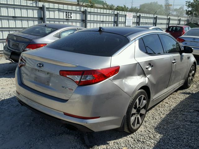 5XXGR4A63CG030062 - 2012 KIA OPTIMA SX GRAY photo 4