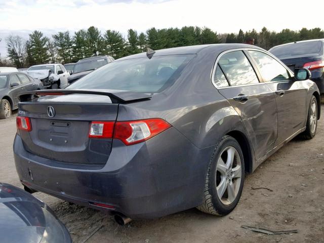 JH4CU2F68AC000626 - 2010 ACURA TSX GRAY photo 4