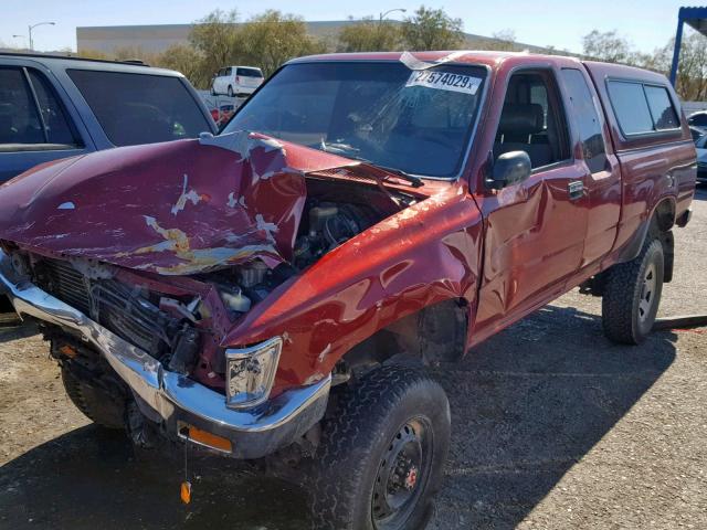 JT4RN13P9P6059109 - 1993 TOYOTA PICKUP 1/2 MAROON photo 2