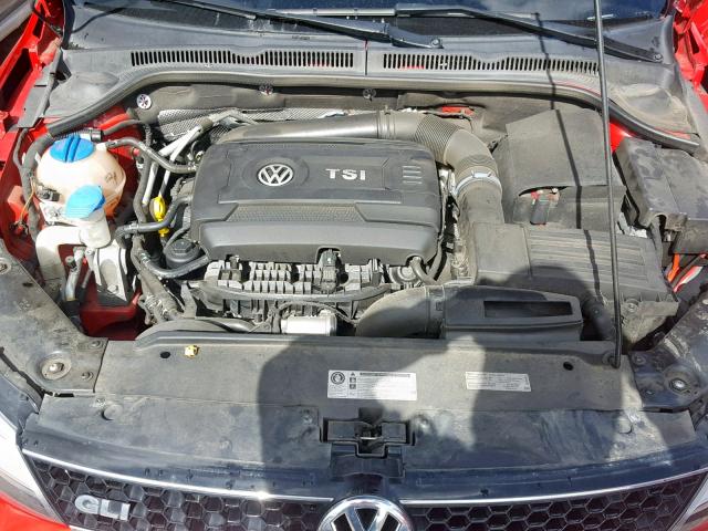 3VW4T7AJ8EM382353 - 2014 VOLKSWAGEN JETTA GLI RED photo 7