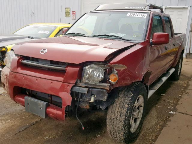 1N6ED29X24C461580 - 2004 NISSAN FRONTIER C RED photo 2