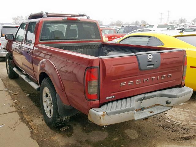 1N6ED29X24C461580 - 2004 NISSAN FRONTIER C RED photo 3