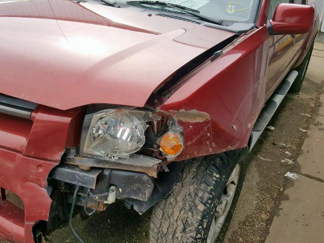 1N6ED29X24C461580 - 2004 NISSAN FRONTIER C RED photo 9