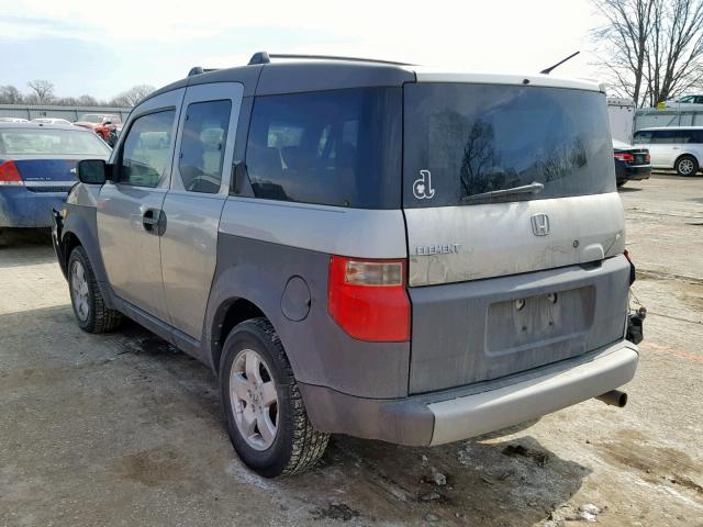 5J6YH28573L009654 - 2003 HONDA ELEMENT EX SILVER photo 3