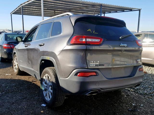 1C4PJMCS6FW725933 - 2015 JEEP CHEROKEE L GRAY photo 3