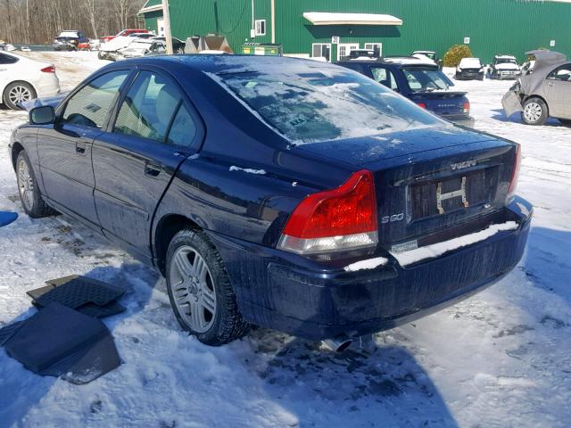 YV1RS592182692590 - 2008 VOLVO S60 2.5T BLUE photo 3