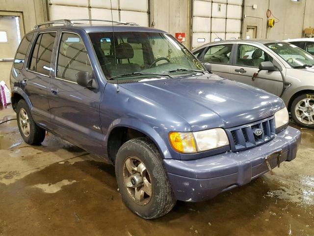 KNDJA723025147958 - 2002 KIA SPORTAGE BLUE photo 1