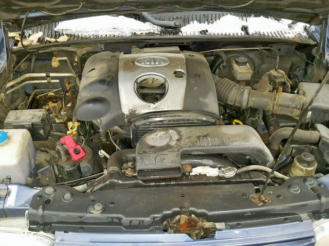 KNDJA723025147958 - 2002 KIA SPORTAGE BLUE photo 7