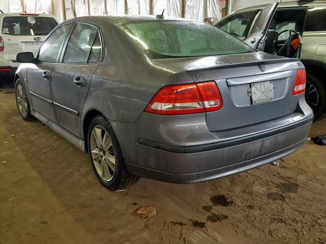 YS3FD49Y171109224 - 2007 SAAB 9-3 2.0T GRAY photo 3