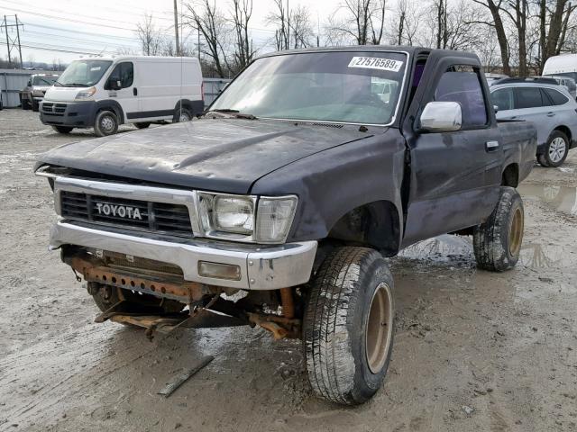 JT4RN01P8L7021842 - 1990 TOYOTA PICKUP 1/2 BLACK photo 2