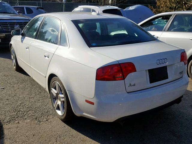 WAUDF78E06A212552 - 2006 AUDI A4 2.0T QU WHITE photo 3