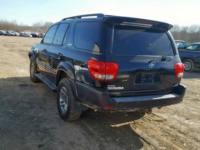 5TDZT38A27S293081 - 2007 TOYOTA SEQUOIA LI BLACK photo 3