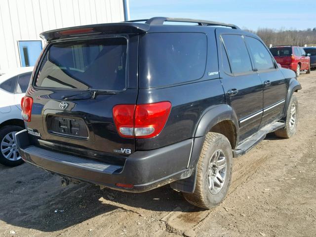 5TDZT38A27S293081 - 2007 TOYOTA SEQUOIA LI BLACK photo 4