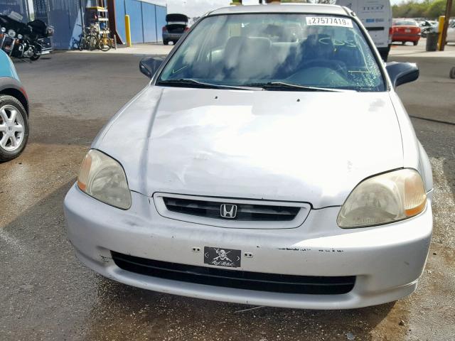 1HGEJ6229VL012790 - 1997 HONDA CIVIC DX SILVER photo 9