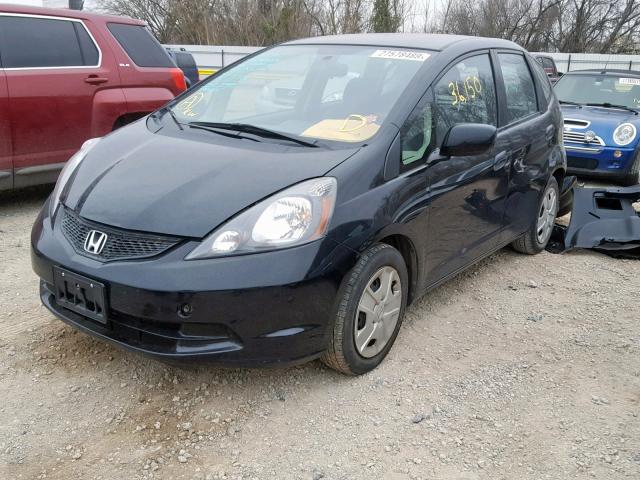 JHMGE8H3XDC044247 - 2013 HONDA FIT BLACK photo 2