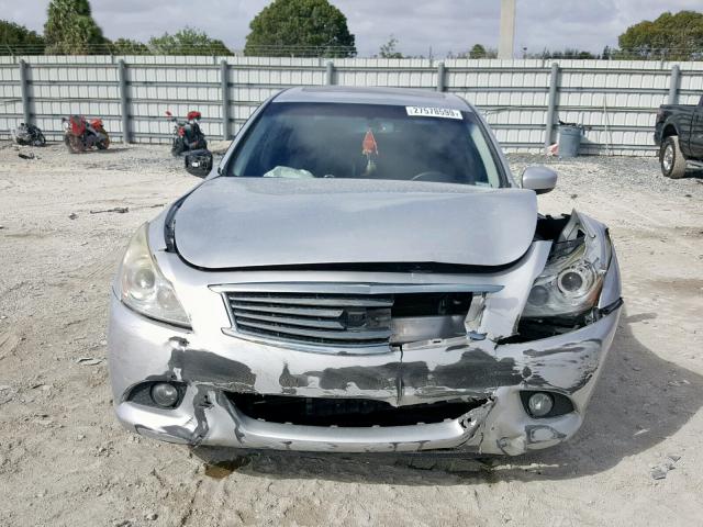 JN1CV6AP1DM722141 - 2013 INFINITI G37 BASE SILVER photo 9