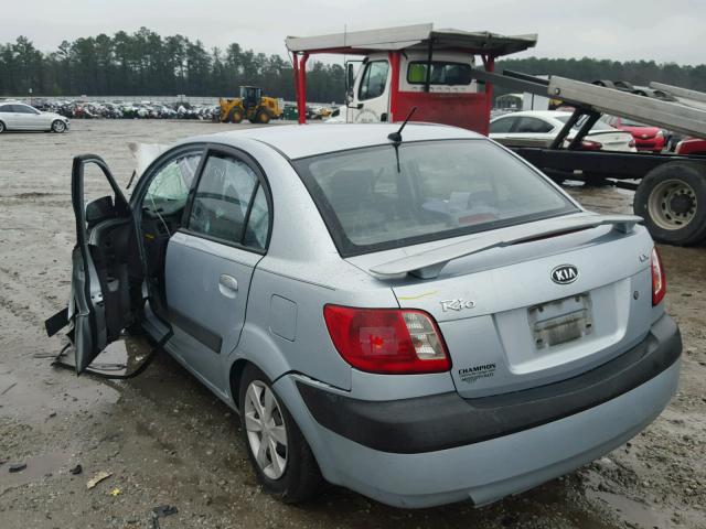 KNADE123376189828 - 2007 KIA RIO BASE TURQUOISE photo 3