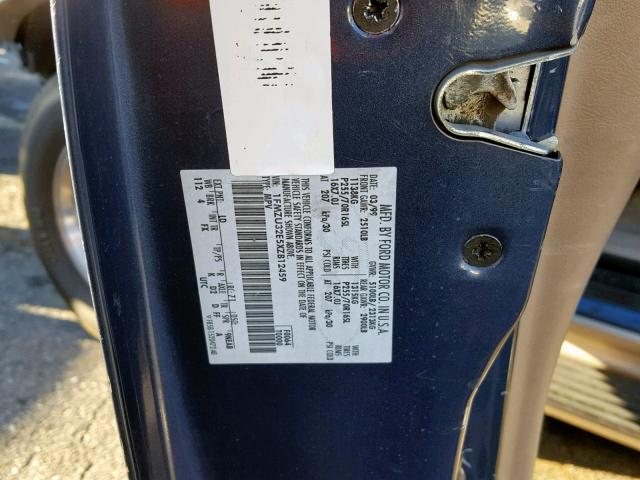 1FMZU32E5XZB12459 - 1999 FORD EXPLORER BLUE photo 10