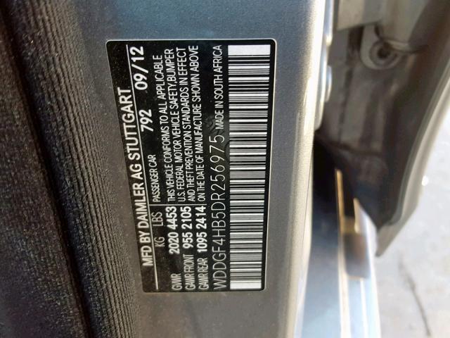 WDDGF4HB5DR256975 - 2013 MERCEDES-BENZ C 250 GRAY photo 10