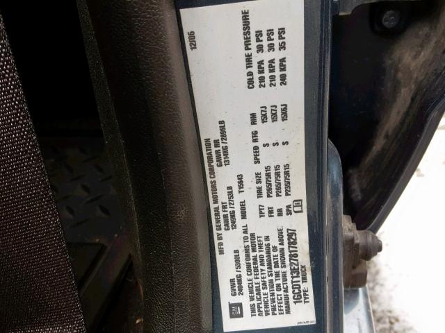 1GCDT13E278178297 - 2007 CHEVROLET COLORADO BLUE photo 10