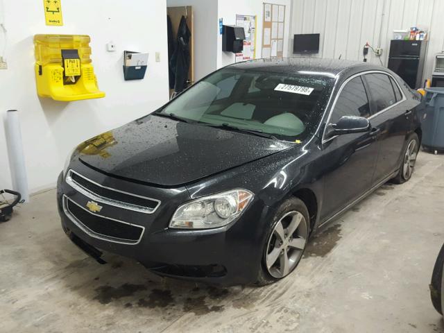 1G1ZC5E17BF272051 - 2011 CHEVROLET MALIBU 1LT BLACK photo 2