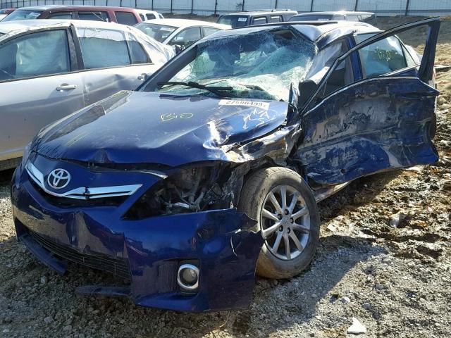 4T1BB3EK9BU137220 - 2011 TOYOTA CAMRY HYBR BLUE photo 2