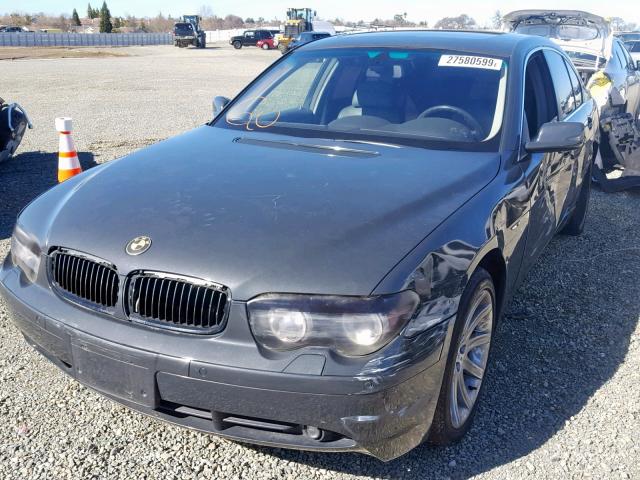 WBAGL63462DP56836 - 2002 BMW 745 I GRAY photo 2