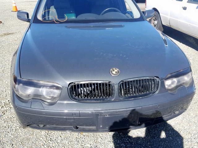 WBAGL63462DP56836 - 2002 BMW 745 I GRAY photo 7