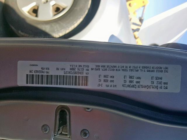 1B3HB28B57D301575 - 2007 DODGE CALIBER SILVER photo 10