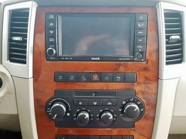 1J8HR682X8C213171 - 2008 JEEP GRAND CHER BLACK photo 9