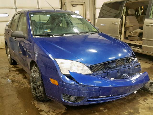 1FAHP34N76W200228 - 2006 FORD FOCUS ZX4 BLUE photo 1