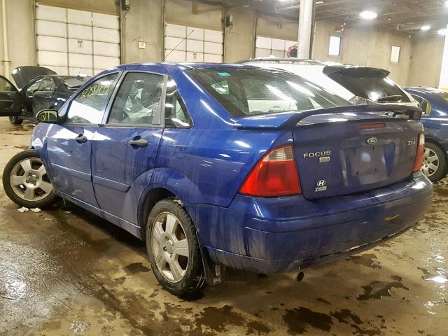 1FAHP34N76W200228 - 2006 FORD FOCUS ZX4 BLUE photo 5