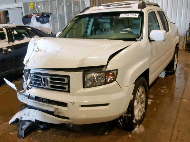 2HJYK16558H504357 - 2008 HONDA RIDGELINE WHITE photo 2