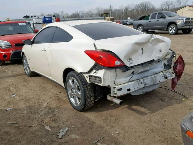 1G2ZH17N084226507 - 2008 PONTIAC G6 GT WHITE photo 3